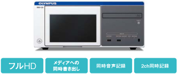 フルHD、メディアへの同時書き出し、同時音声記録、2ch同時記録 フルHD、メディアへの同時書き出し、同時音声記録、2ch同時記録